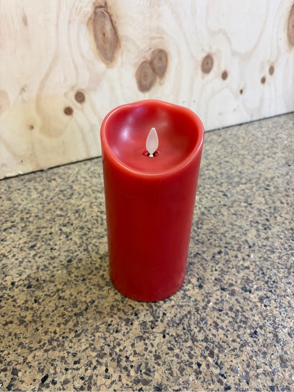 Luminara Red Flameless Pillar Candle
